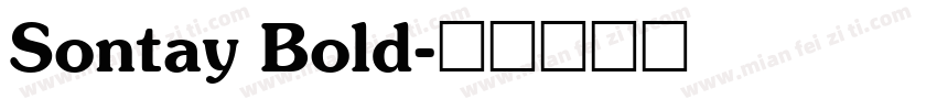 Sontay Bold字体转换